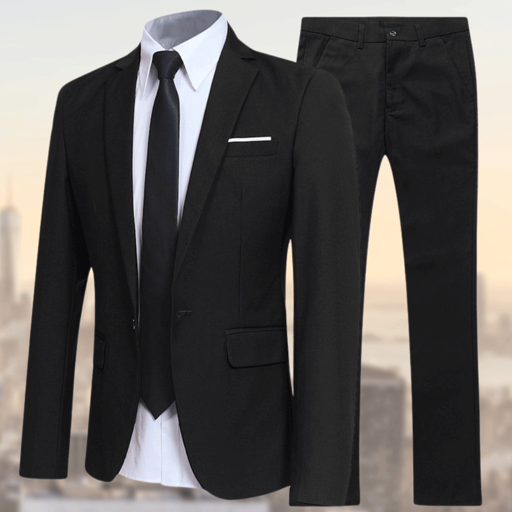 Vielseitiger Slim-Fit Herrenanzug, ideal für Smart Casual, Business Meetings oder als Hochzeitsgast.