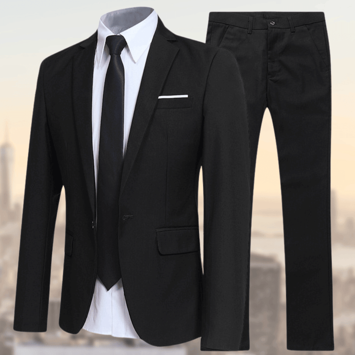 Vielseitiger Slim-Fit Herrenanzug, ideal für Smart Casual, Business Meetings oder als Hochzeitsgast.