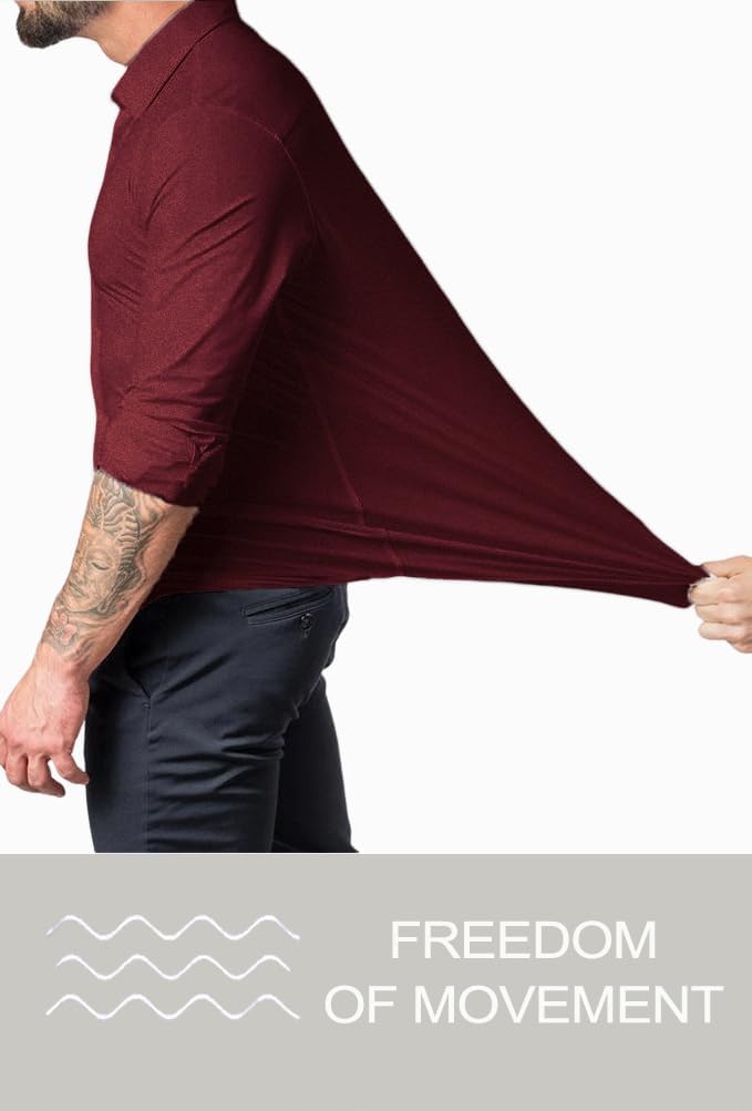 Flach liegendes modernes Herrenhemd, Slim-Fit, knitterfrei, stretch, Frühlingsmode.