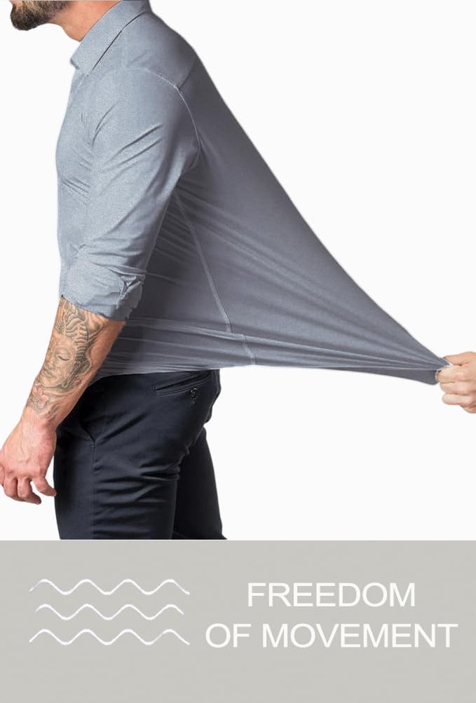 Modernes Slim-Fit Businesshemd für Herren, unifarben, dehnbar, pflegeleicht.
