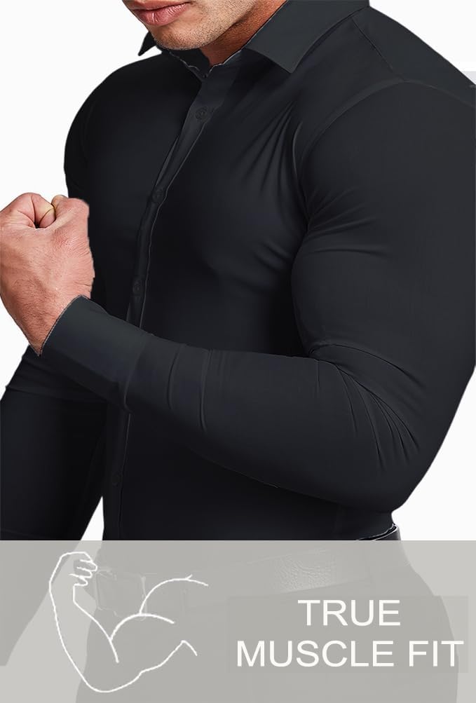 Atmungsaktives Slim-Fit Herrenhemd, knitterfrei, stretch, ideal für warme Tage.