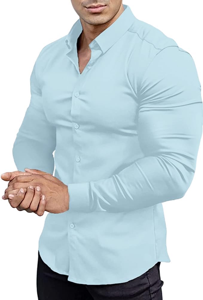 Herrenhemd Slim-Fit, knitterfrei, stretch, unifarben, für moderne Männergarderobe.