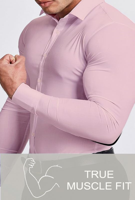 Frühlings-Business-Outfit: Mann trägt Slim-Fit Hemd, knitterfrei, stretch.