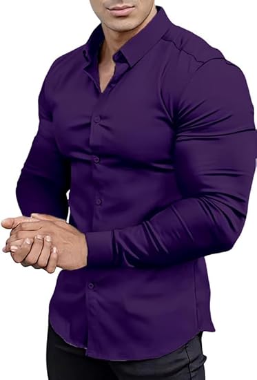 Detailaufnahme des Stoffes: Knitterfreies Stretch-Herrenhemd in Slim-Fit.
