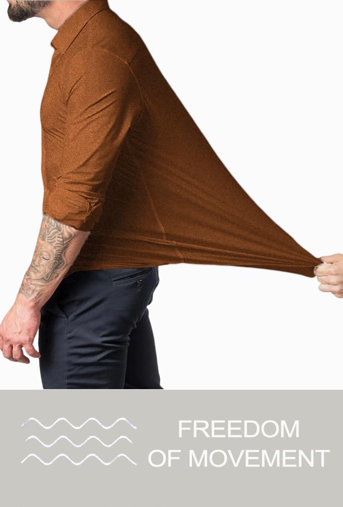 Seitenansicht: Elegantes Slim-Fit Stretchhemd, knitterfrei, figurbetont, bequem.