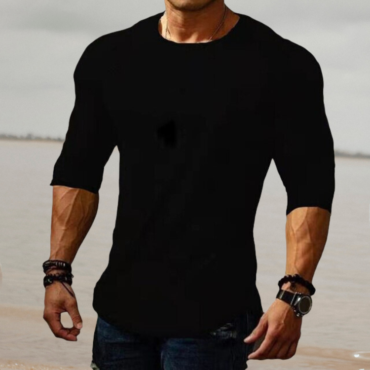 Herren Slim Fit Stretch Langarmshirt 'Felix' für eleganten Komfort und modernen Stil.