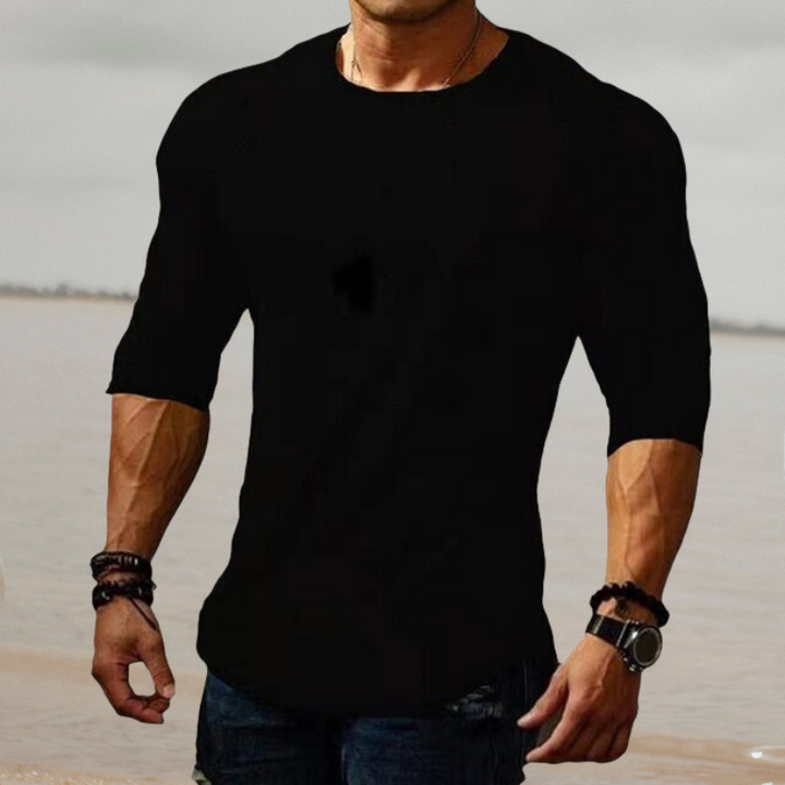 Herren Slim Fit Stretch Langarmshirt 'Felix' für eleganten Komfort und modernen Stil.