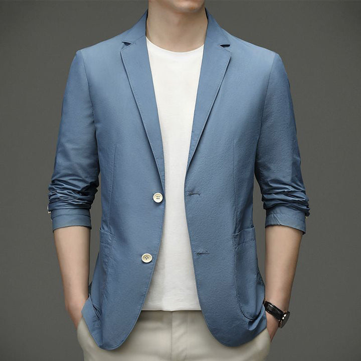 Eleganter Ein-Knopf Herren Blazer Slim Fit für Business oder Freizeit, bequem & stilvoll.