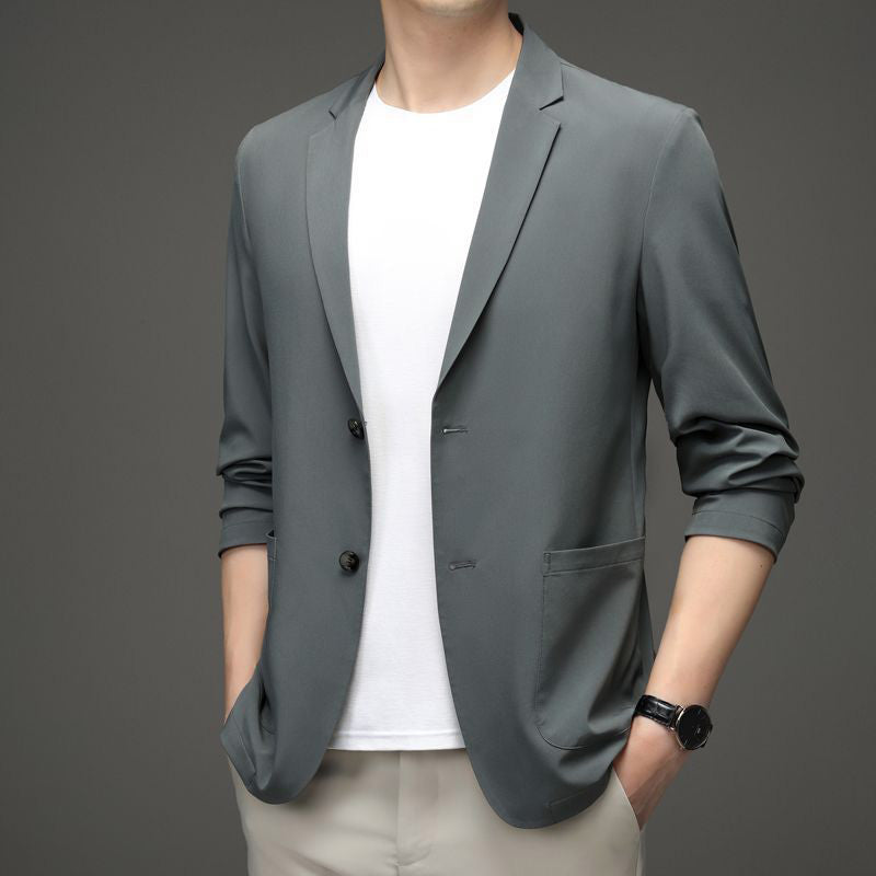 Knitterfreier Herren Sommer Blazer Slim Fit, atmungsaktiv & leicht – perfekt für Reisen & Büro.