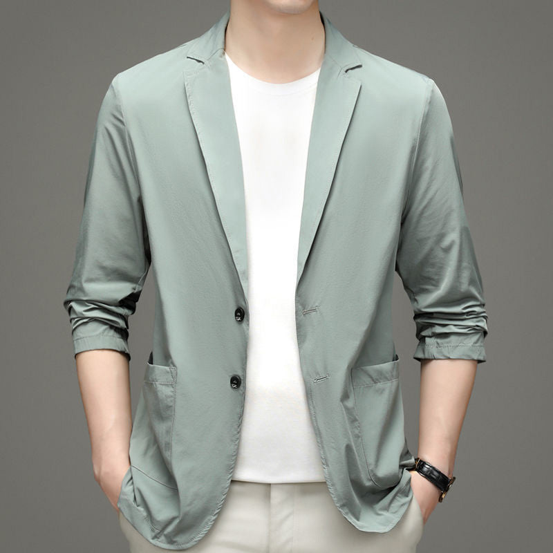 Vielseitiger Herren Sommer Blazer: Slim Fit, leicht, atmungsaktiv, knitterfrei, mit UV-Schutz.