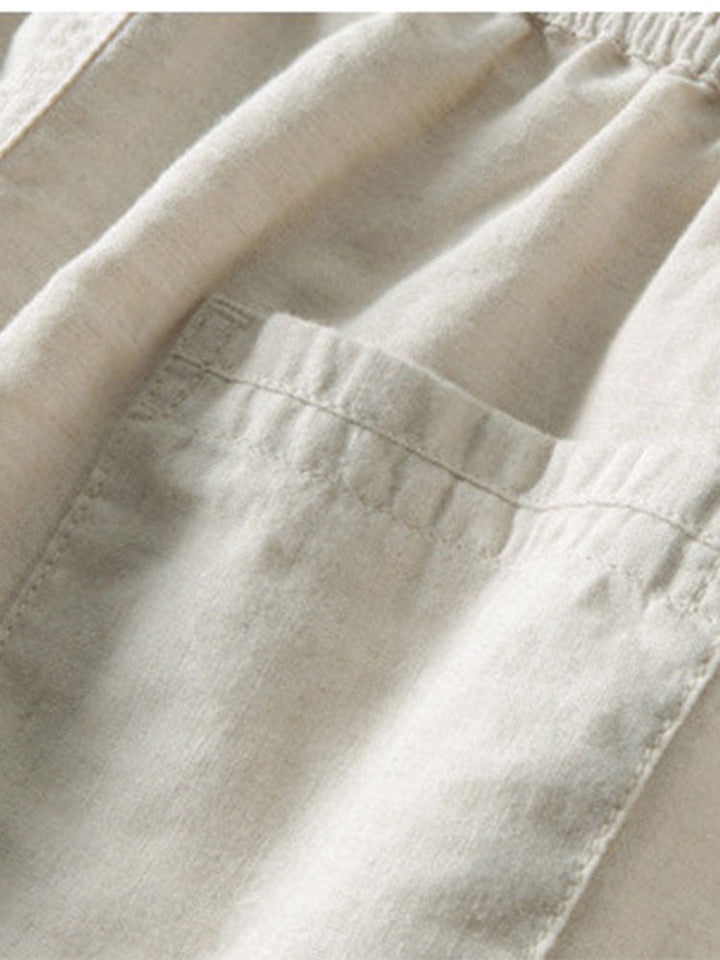 Hochwertiges Herren Sommer Hemd & Hose Set, Stehkragen, kurzarm, verfügbar in verschiedenen Farben.