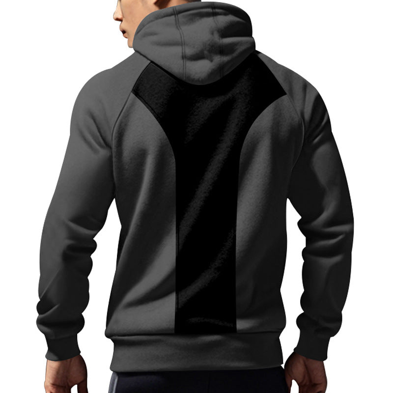 Herren Sport-Sweater mit Kapuze, Reißverschluss und nützlichen Taschen für optimalen Komfort im Alltag.