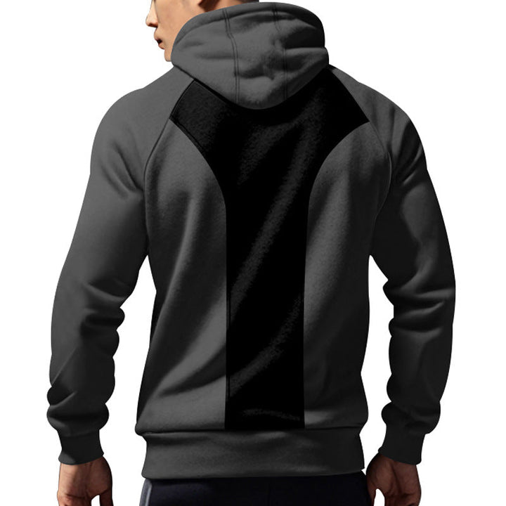 Herren Sport-Sweater mit Kapuze, Reißverschluss und nützlichen Taschen für optimalen Komfort im Alltag.
