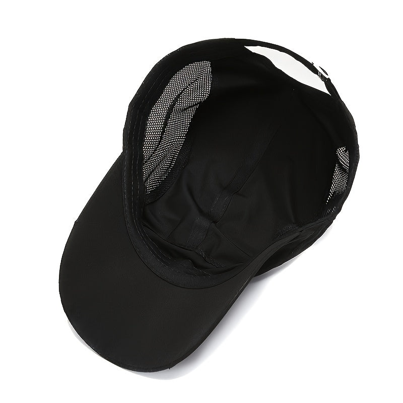 Graue Herren Kappe mit UV Schutz. Verstellbare Baseballmütze für Outdoor-Sport & sonnige Freizeittage.