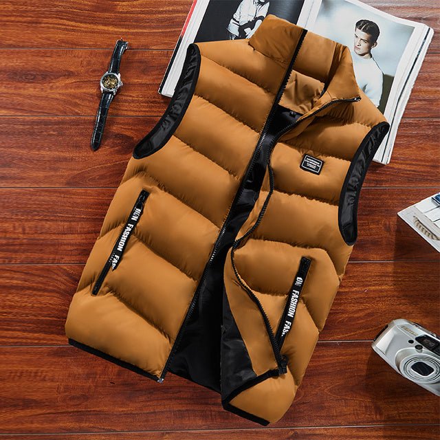 Elegante Herren Steppweste, leicht & warm, mit Reißverschluss, perfekt für den urbanen Alltag.