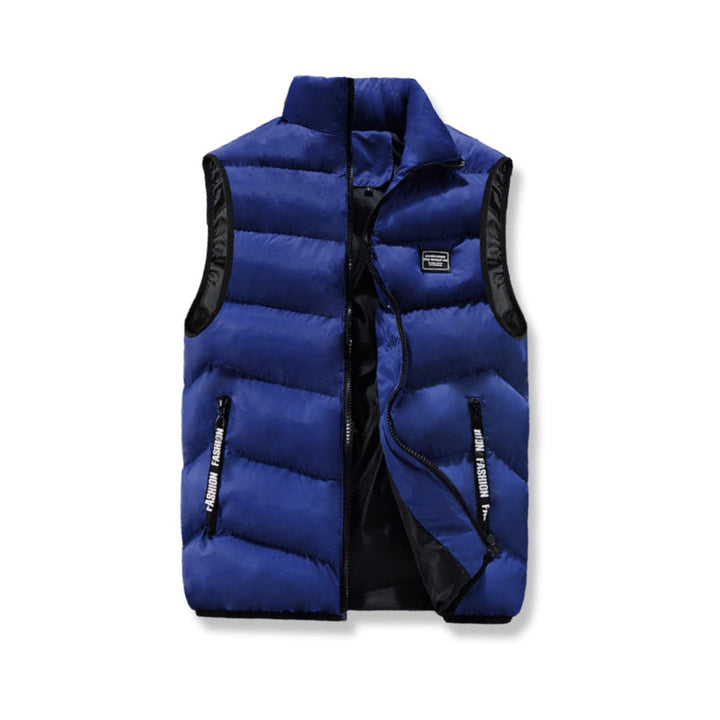 Gesteppte Herren Freizeitweste, warm gefüttert, mit Reißverschluss, ideal für Outdoor-Aktivitäten.