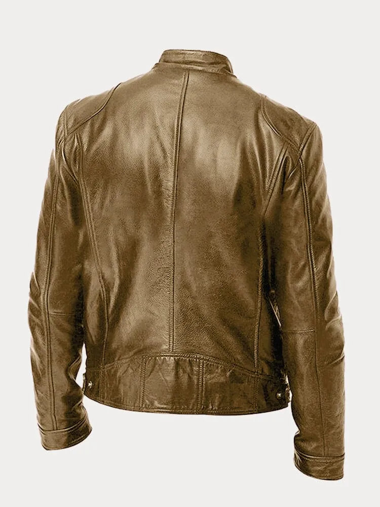 Detailansicht der stilvollen Herren Robustjacke. Klassisches Design für elegante Frühling/Herbst Mode.