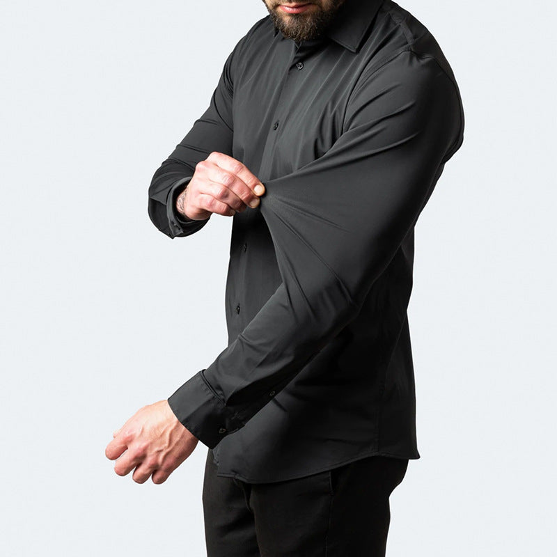 Herren Stretch Hemd, bügelfrei & knitterfrei, für Business & Freizeit. Komfortabel & pflegeleicht.