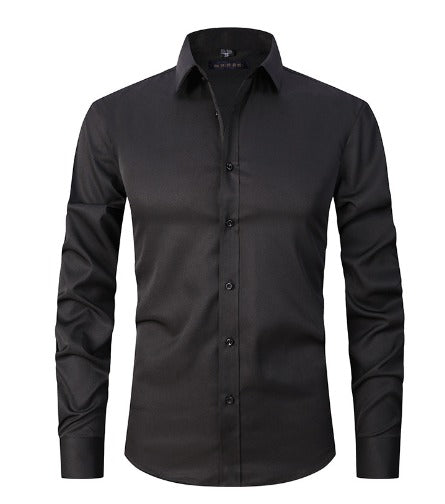 Elegantes Herren Langarm Stretch Hemd für Smart Casual Looks. Elastisch, bequem & knitterfrei für Stil.