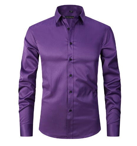 Modernes Herren Stretch Hemd, bügelfrei & pflegeleicht. Perfekt für einen smarten, komfortablen Look.