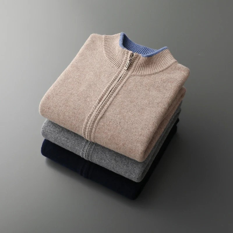 Herren Strickjacke "Leo" Regular Fit, komplett gestylt. Vielseitig kombinierbar für verschiedene Anlässe.