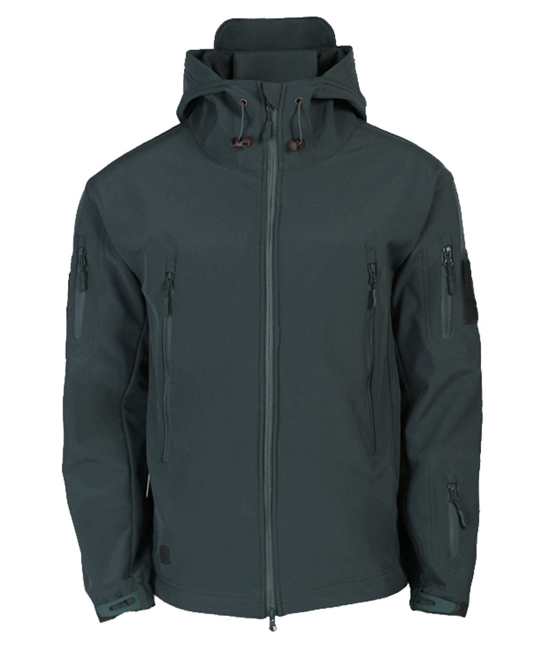 Warme Herren Taktische Jacke, Softshell, mit Kapuze, winddicht & wasserabweisend, für kühles Wetter.