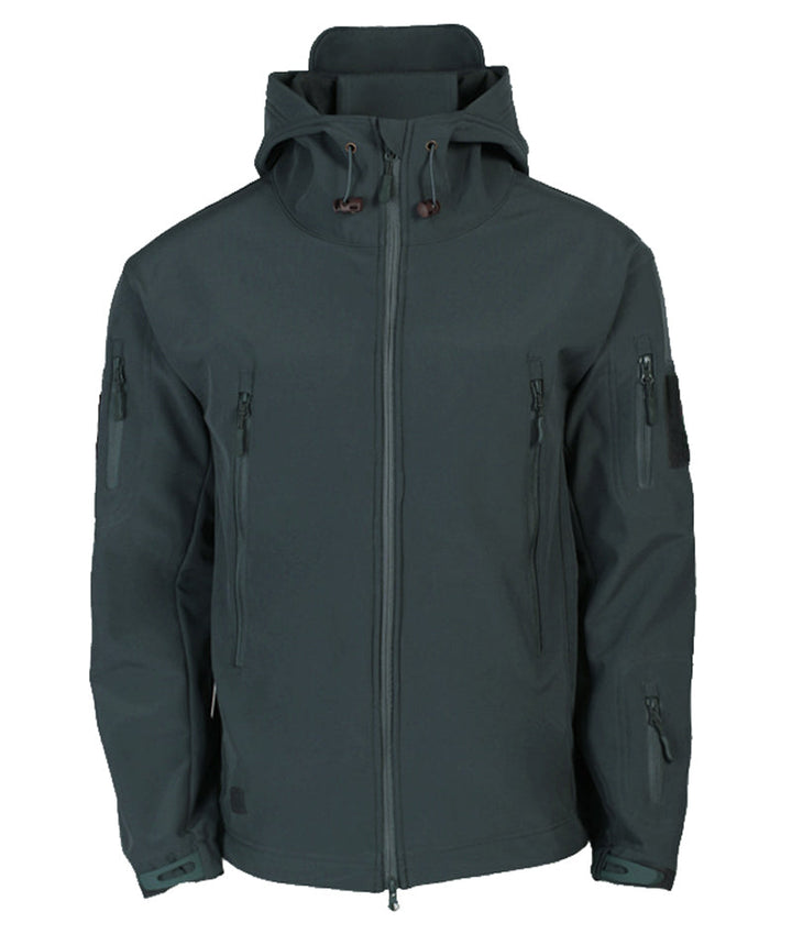 Warme Herren Taktische Jacke, Softshell, mit Kapuze, winddicht & wasserabweisend, für kühles Wetter.
