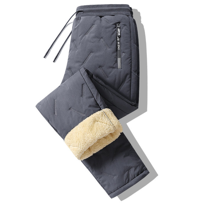 Funktionale Details der wasserdichten Herren Thermohose. Robuste, winddichte Schneehose für den Wintersport.