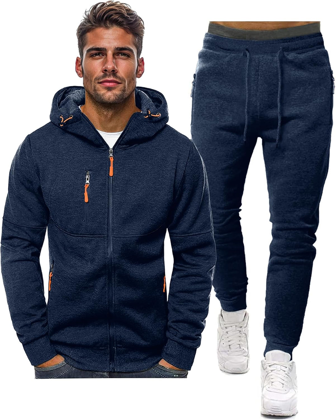 Herren-Trainingsanzug, bequem & modern für Sport & Freizeit, Slimfit Hoodie & Jogginghose.