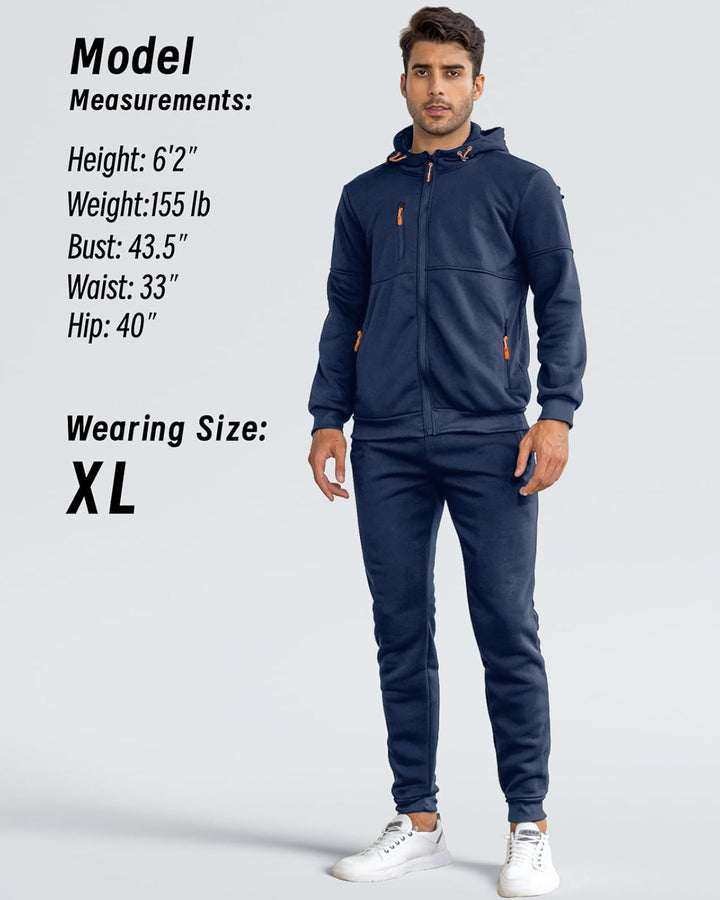 Moderner Herren Jogginganzug für Gym & Alltag, bequeme Sportbekleidung, Slimfit-Schnitt.