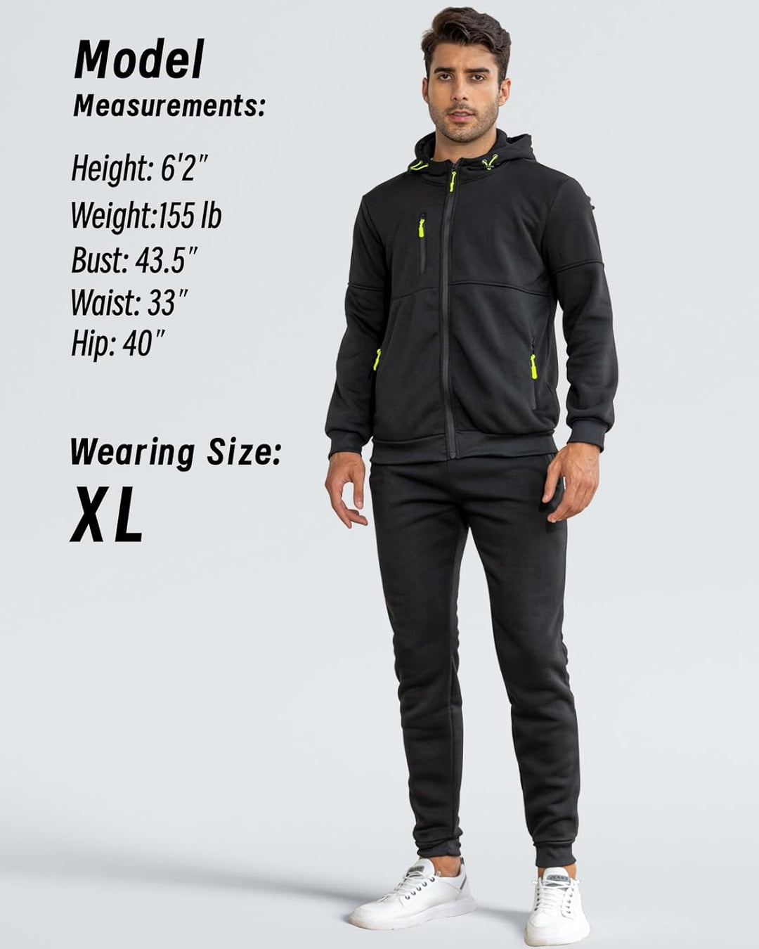 Slimfit Herren Sportanzug mit Kapuze, modern & komfortabel für aktiven Lebensstil.