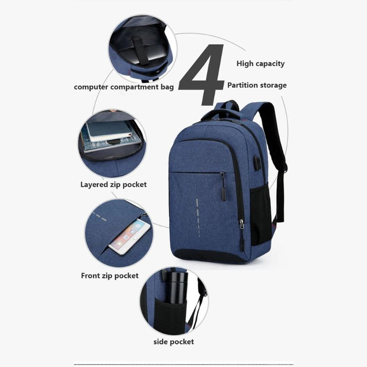 Ergonomischer Herren Ultraleicht-Rucksack, wasserdicht, mit bequemen Schultergurten für Pendler.