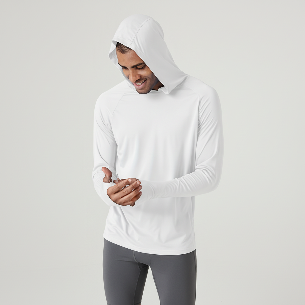 Sportlicher Herren UV Schutz Hoodie SunveilPro, UV-Schutz-Kleidung für Laufen, Angeln & Abenteuer.