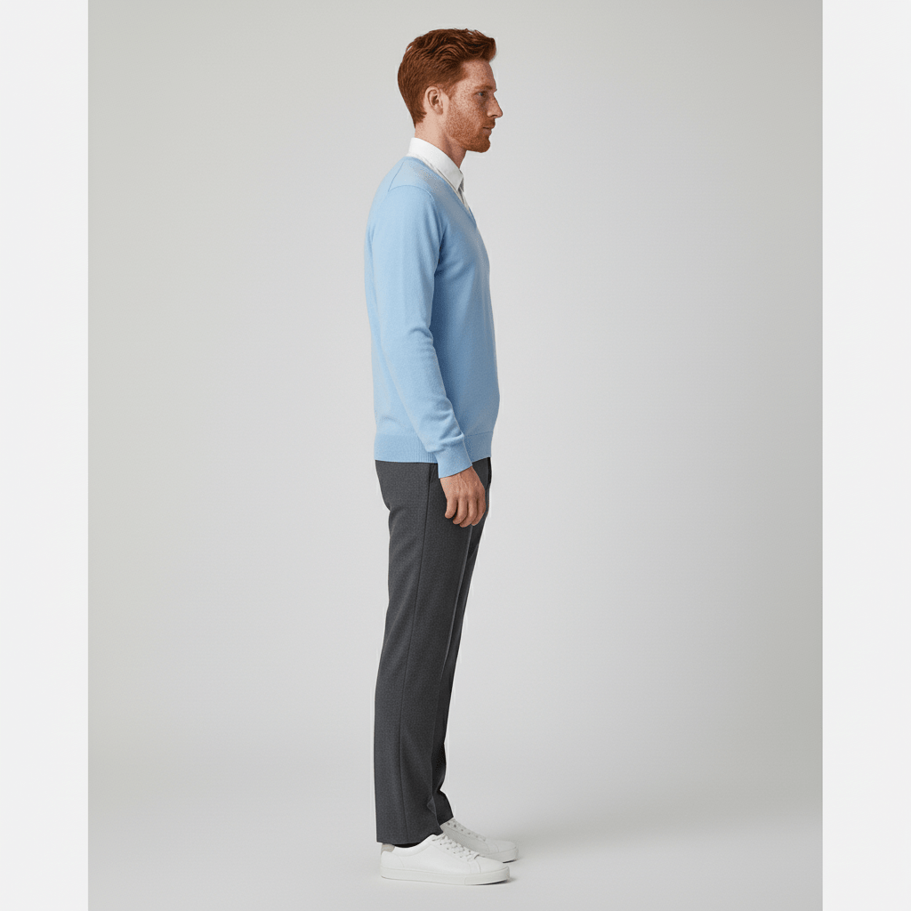 Herren Pullover Samuel, Slim Fit, V-Ausschnitt, bietet zeitlose Eleganz für den modernen Mann.