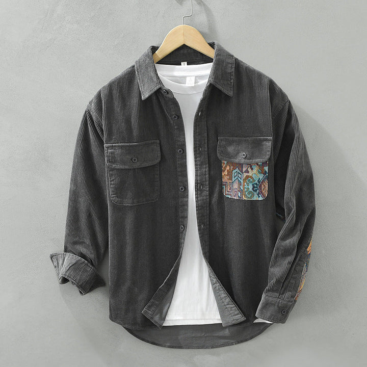 Herren Vintage Langarmhemd, elegant & stilvoll für Freizeit und Alltag. Klassische Männermode.