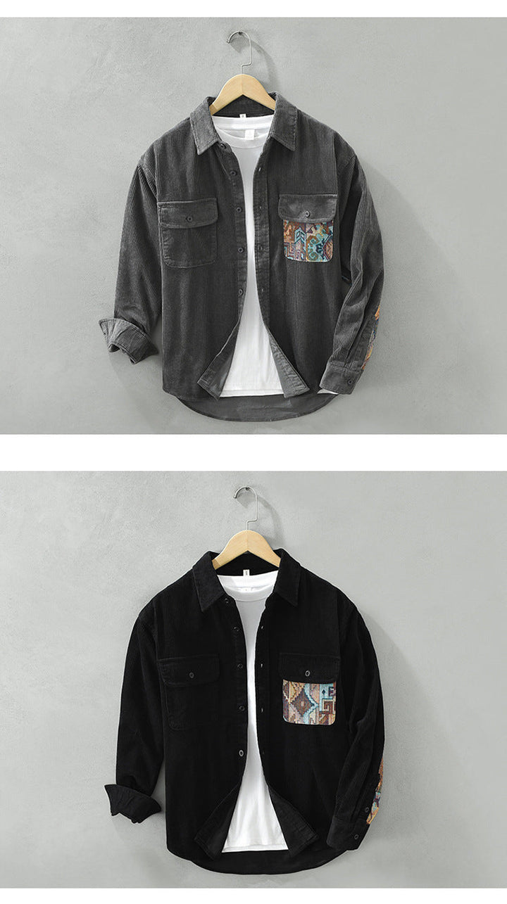 Hochwertiges Herren Vintage Langarmhemd, zeitlos elegant, ideal für stilvolle Männermode im Alltag.
