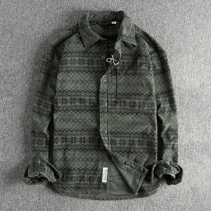 Vielseitiges Herren Vintage Langarmhemd; ideal als Freizeithemd, Business Casual oder Alltags-Oberteil für Männer.
