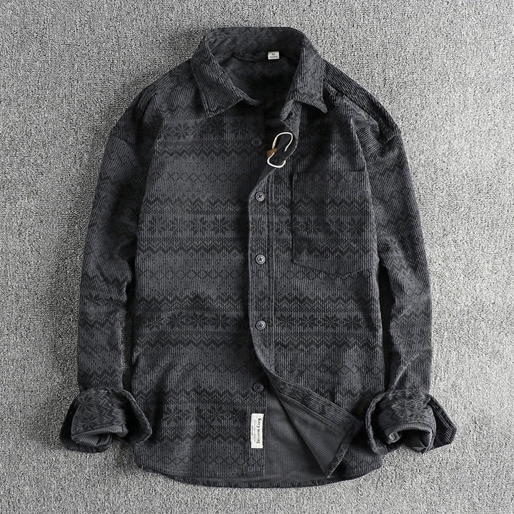 Bequemes Herren Vintage Langarmhemd für stilvolle Freizeitoutfits. Ein klassisches Oberteil für Herrenmode.