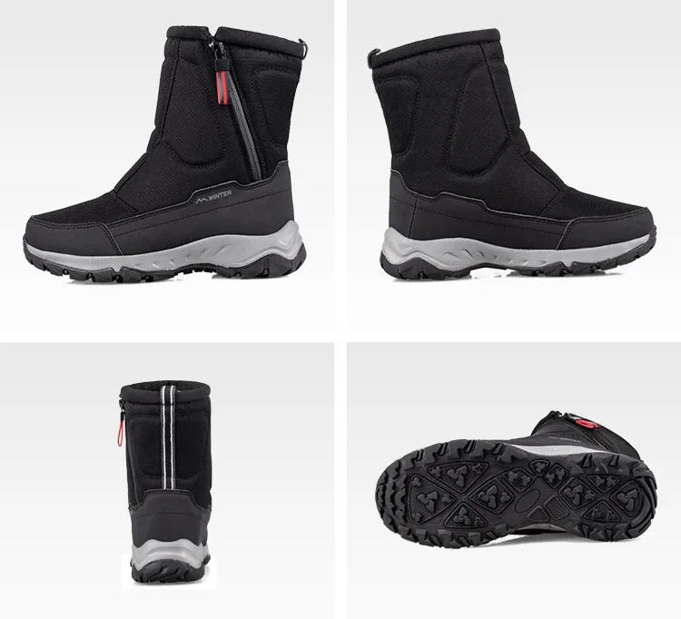 Herren-Winterschuh, halbhoch & kältebeständig. Warm, wasserabweisend und bereit für Schneeabenteuer.