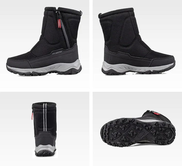 Herren-Winterschuh, halbhoch & kältebeständig. Warm, wasserabweisend und bereit für Schneeabenteuer.