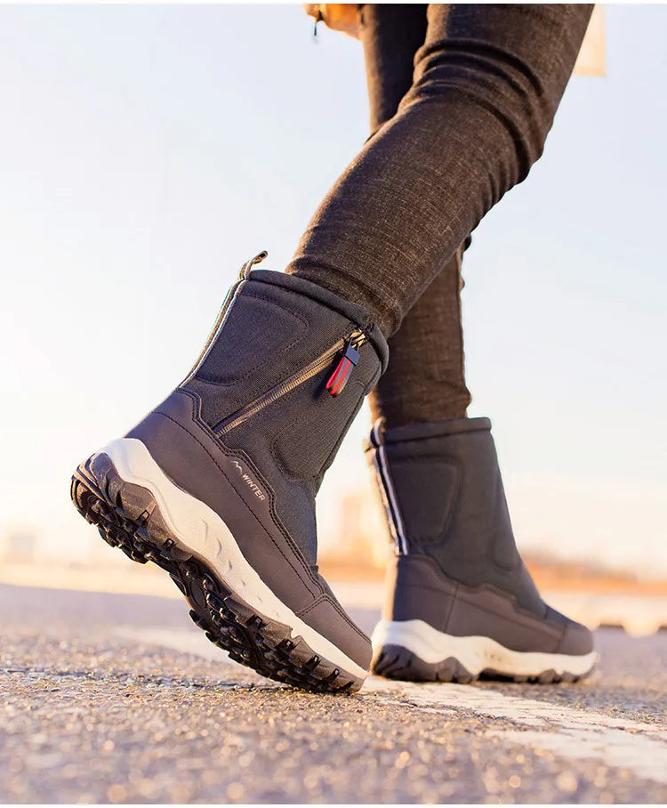 Vielseitige, warme Herren-Schneestiefel, halbhoch & robust. Perfekt für Alltag & Outdoor im Winter.