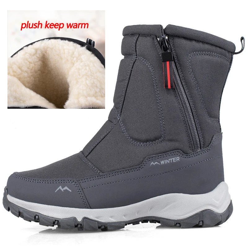 Warme Herren-Winterstiefel, halbhoch & kältebeständig für maximale Wärme und Komfort bei Schnee & Eis.
