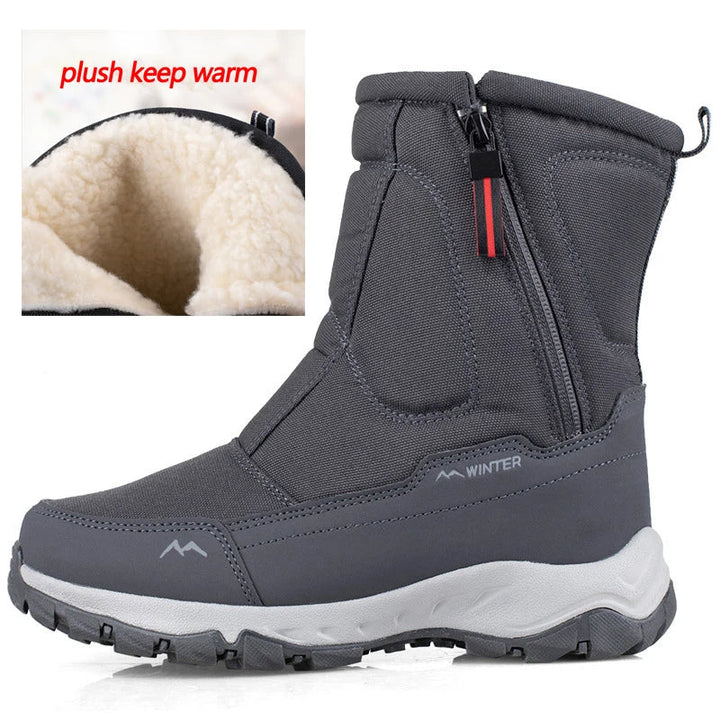 Warme Herren-Winterstiefel, halbhoch & kältebeständig für maximale Wärme und Komfort bei Schnee & Eis.