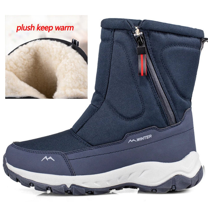 Stilvolle, halbhohe Herren-Schneestiefel. Modisch, warm & wasserabweisend – perfekt für die Wintermode.
