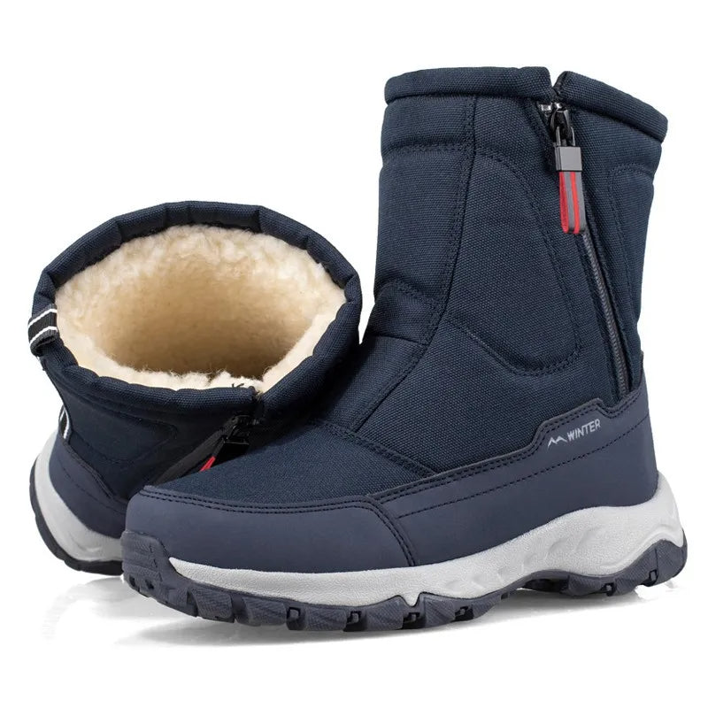 Komfortable, warme Herren-Winterschuhe, halbhoch. Perfekt für lange Wintertage und Schutz vor Kälte.