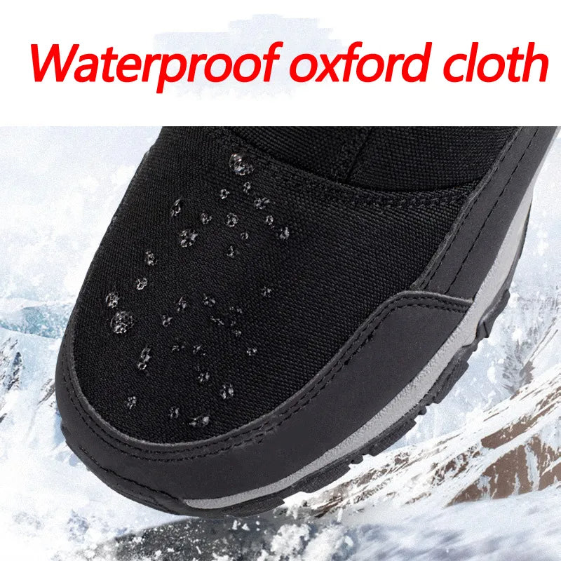 Stilvolle, warme Herren-Schneestiefel, halbhoch. Ideal für kalte Wintertage, Outdoor und Wintermode.