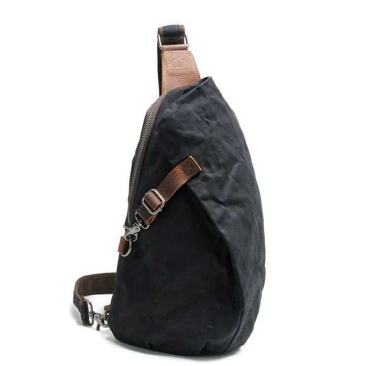 Herren Multiwear Canvas Tasche, flexibel als Crossbody oder Slingbag tragbar, wasserabweisend.