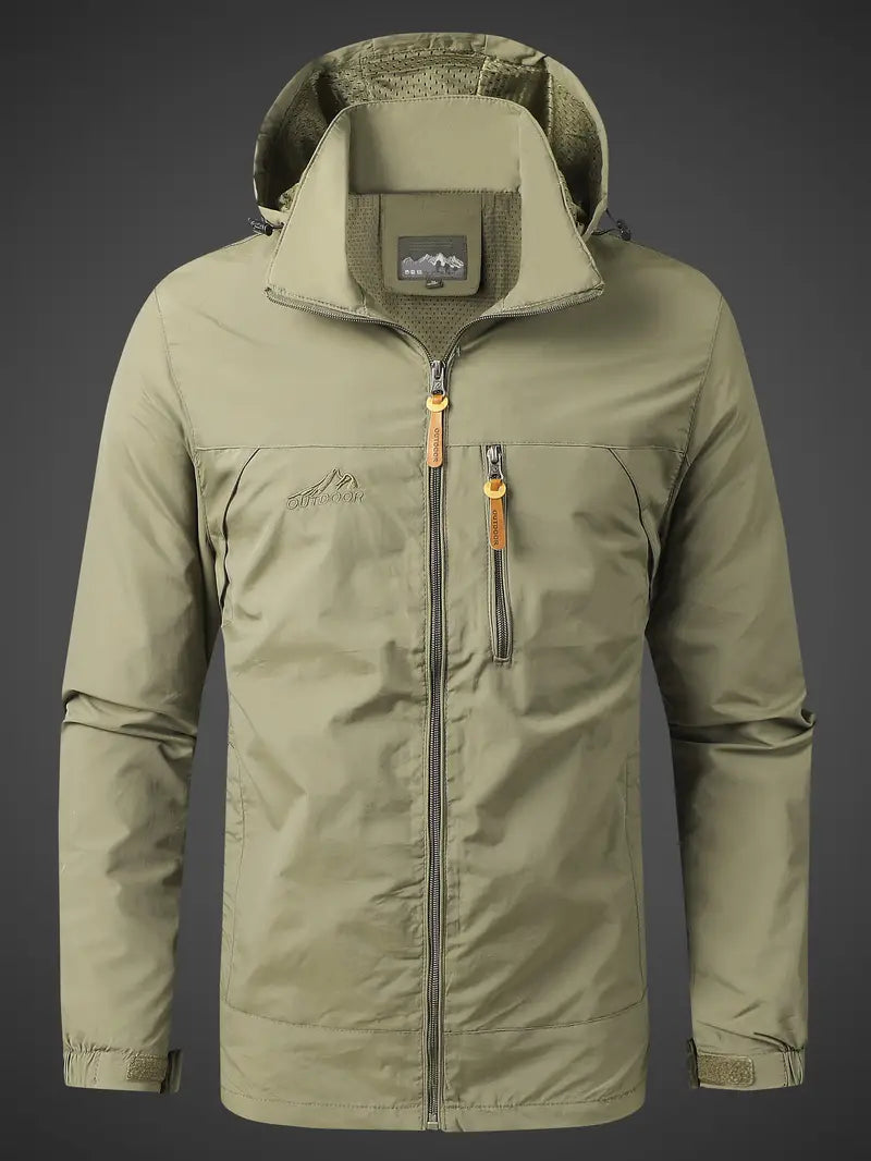 Hochwertige Herren Übergangsjacke, wind- & wasserdicht. Perfekt für Outdoor, Sport & Alltag.