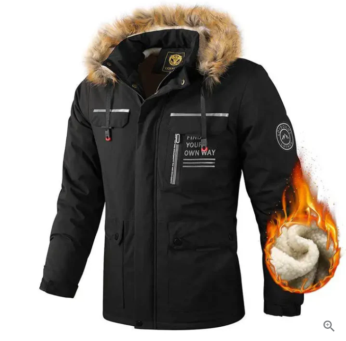 Moderne Herren-Winterjacke, wasserdicht & winddicht, mit exzellentem Kälteschutz.
