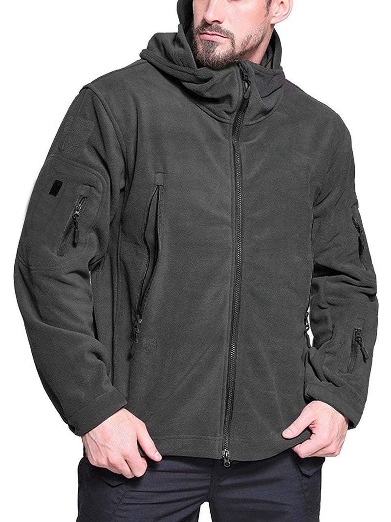 Praktische Herren Windjacke mit vielen Taschen. Ideal für Outdoor-Expeditionen, Sport und Alltag.